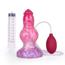 ejaculating peachy colorful realistic dildo 14