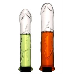 hollow water filled heated glass dildo