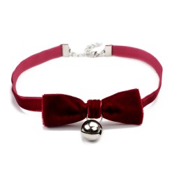 n338 bow with ring christmas collar