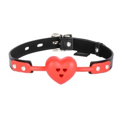 breathable silicone heart shape ball gag